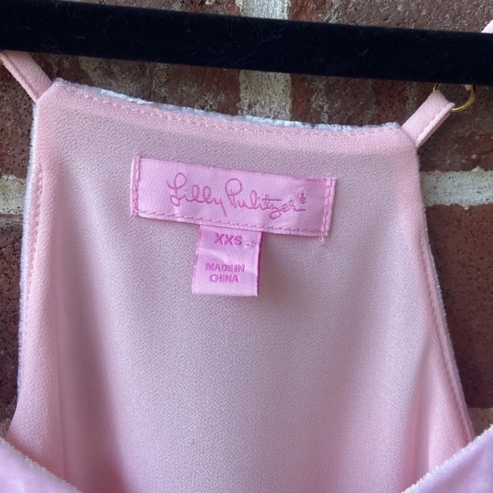 Lilly Pulitzer Dust Pink Velvet Silk top - Picture 2 of 8